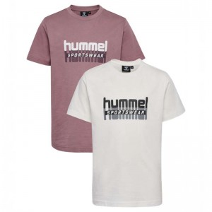 Vestes Hummel Tukas S/S 2-pack Enfant Blanche | 319136-654