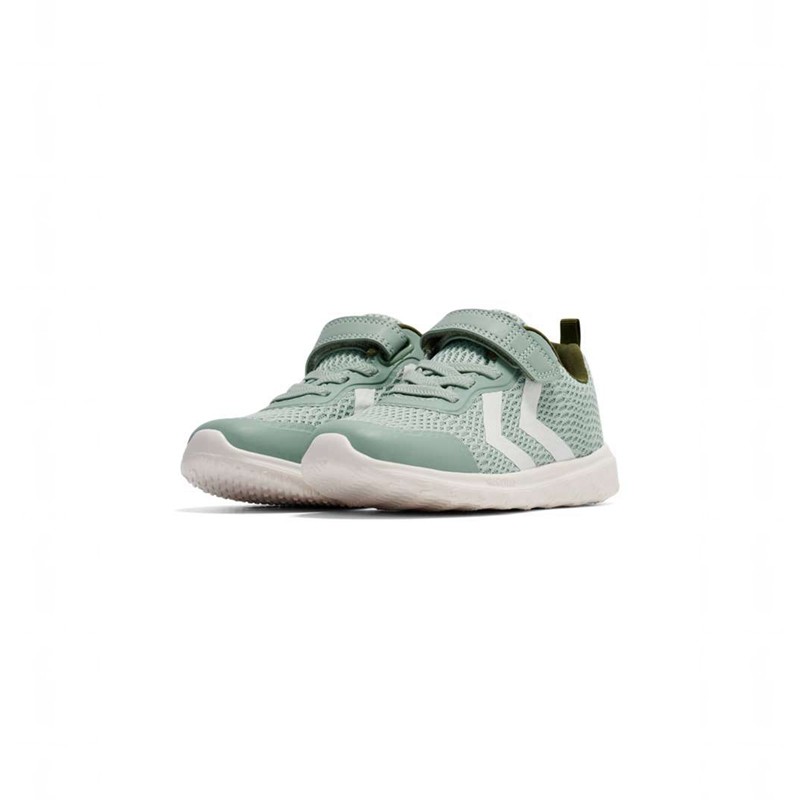 Basket Hummel Actus Recycled Jr Enfant Vert Olive | 176247-795