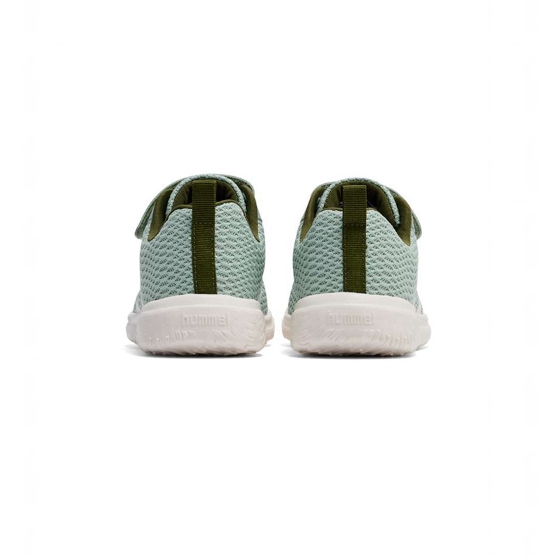 Basket Hummel Actus Recycled Jr Enfant Vert Olive | 176247-795