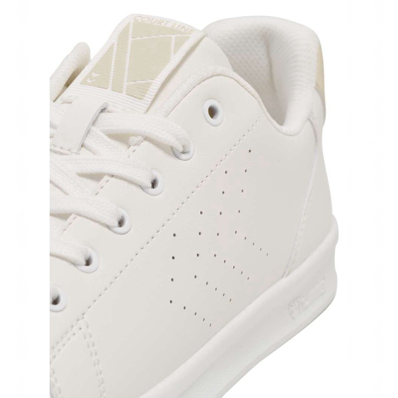 Basket Hummel Court Line Femme Blanche | 898010-706