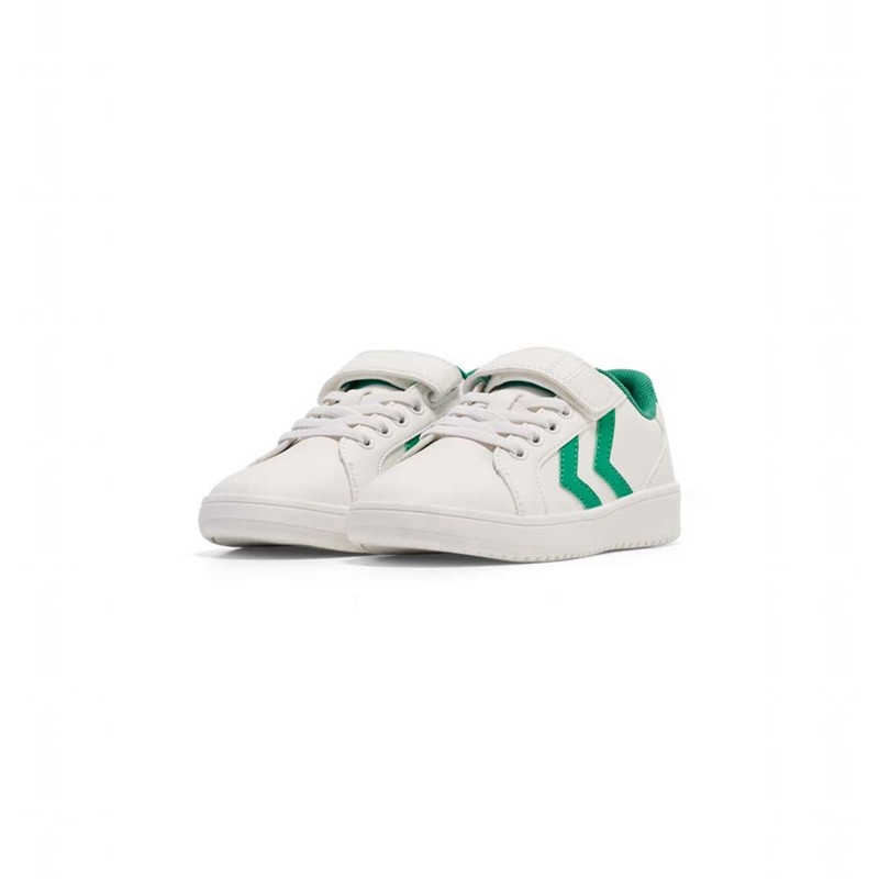 Basket Hummel Derby Court Jr Enfant Vert | 038078-760