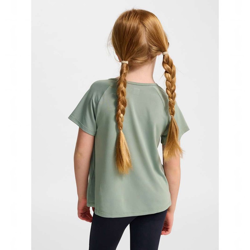 Basket Hummel Luna Top S/S Enfant Vert | 461238-442