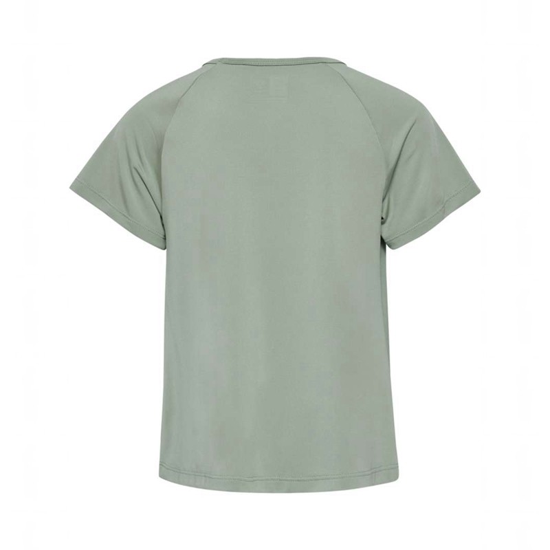 Basket Hummel Luna Top S/S Enfant Vert | 461238-442