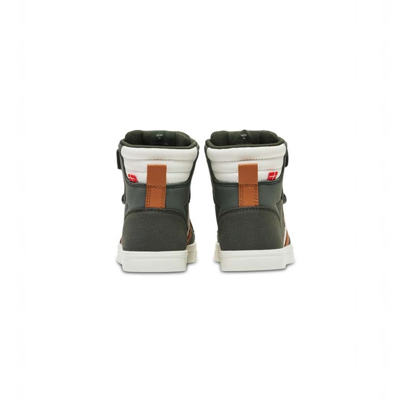 Basket Hummel Slimmer Stadil Leather High Jr Enfant Vert | 635135-494