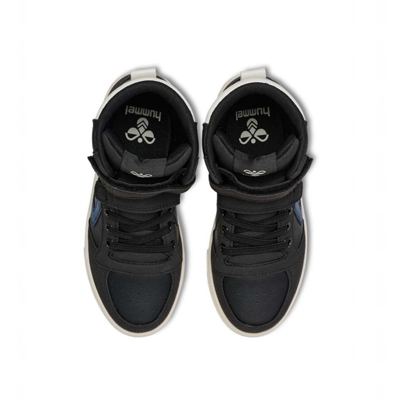 Basket Hummel Slimmer Stadil Leather High Jr Enfant Noir | 562173-281