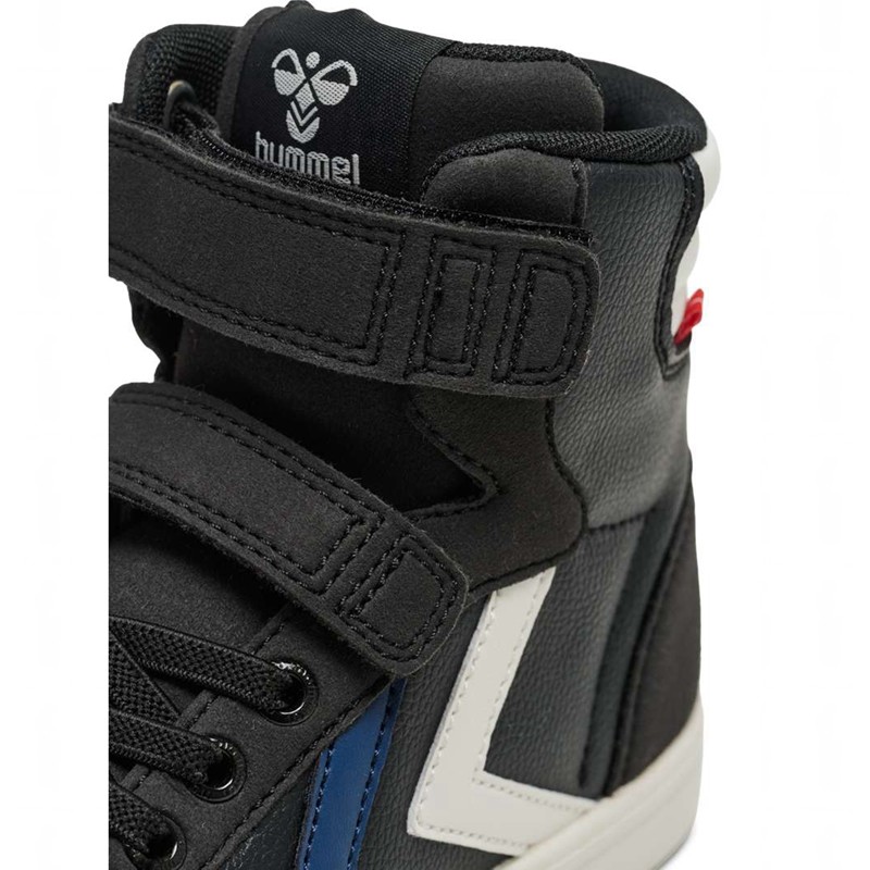 Basket Hummel Slimmer Stadil Leather High Jr Enfant Noir | 562173-281