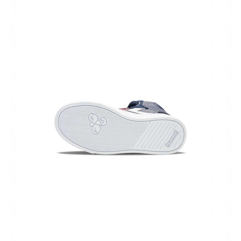 Basket Hummel Slimmer Stadil Leather High Jr Enfant Bleu Marine | 290795-929