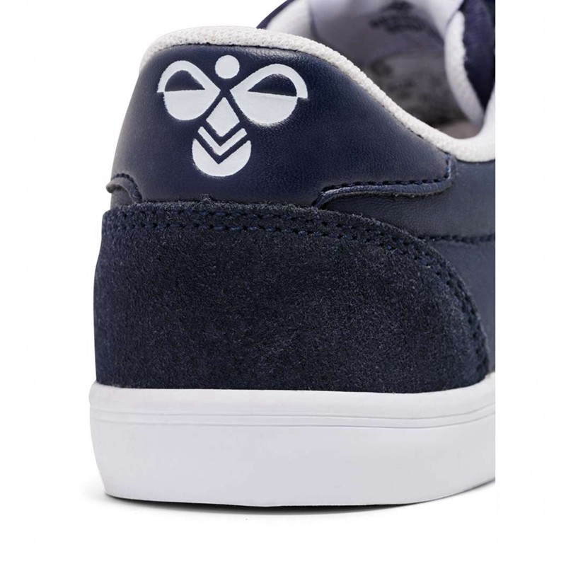 Basket Hummel Slimmer Stadil Leather Low Jr Enfant Bleu Marine | 376467-268