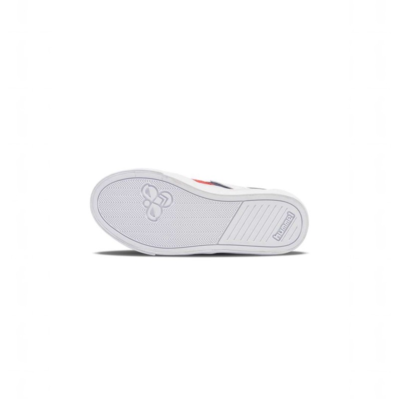 Basket Hummel Slimmer Stadil Leather Low Jr Enfant Bleu Marine | 376467-268