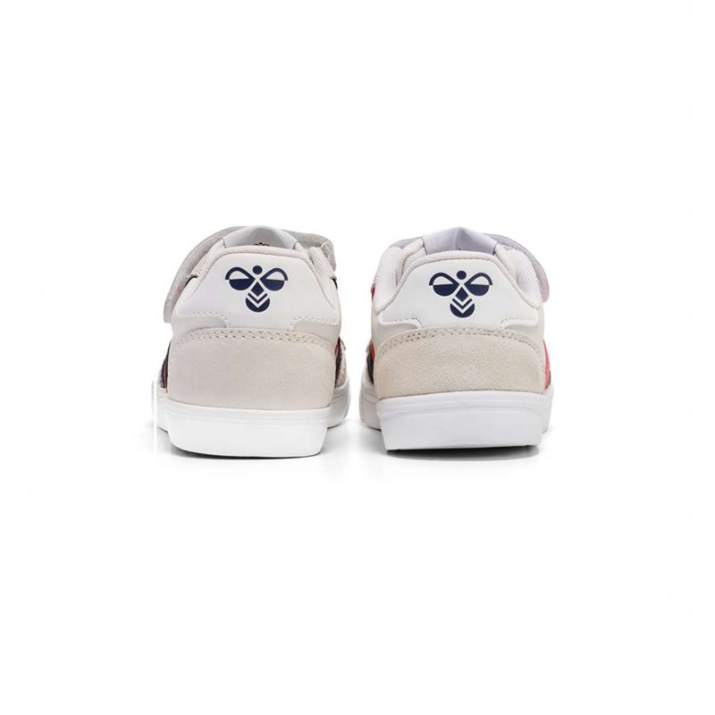 Basket Hummel Slimmer Stadil Leather Low Jr Enfant Blanche | 032608-292