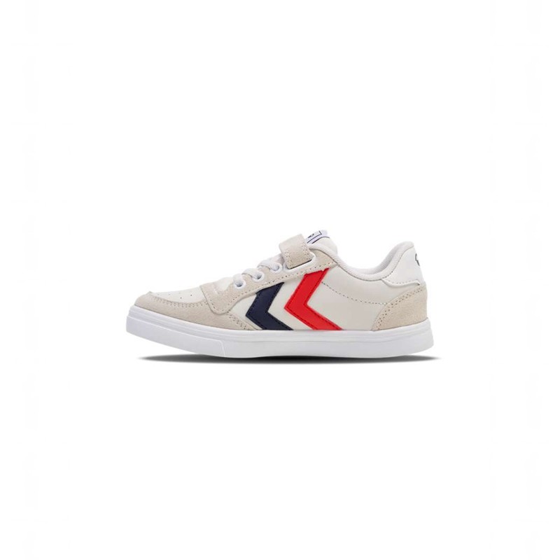 Basket Hummel Slimmer Stadil Leather Low Jr Enfant Blanche | 032608-292