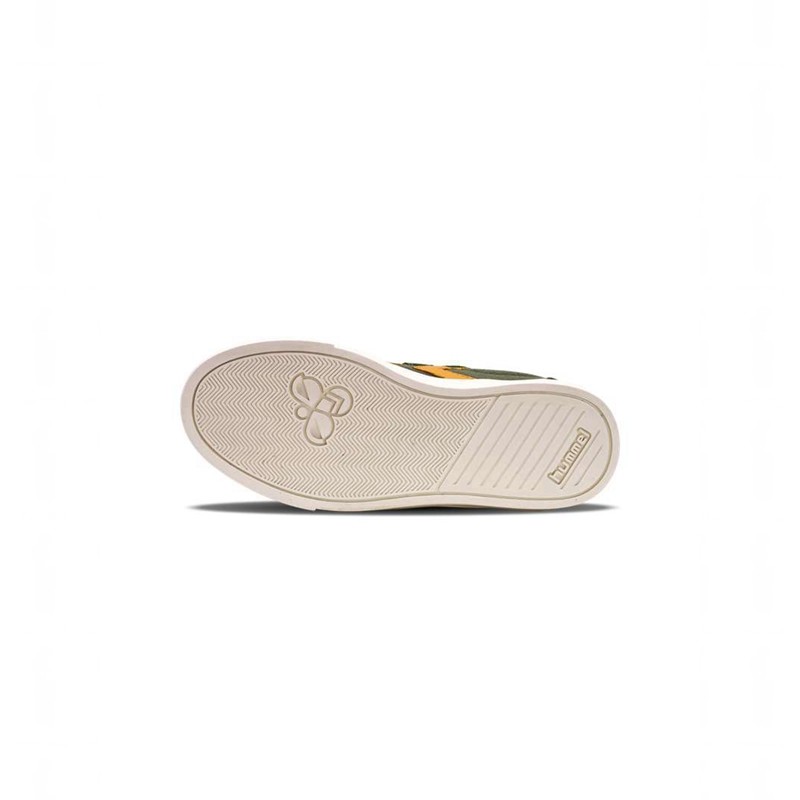 Basket Hummel Slimmer Stadil Low Jr Enfant Vert | 010011-092