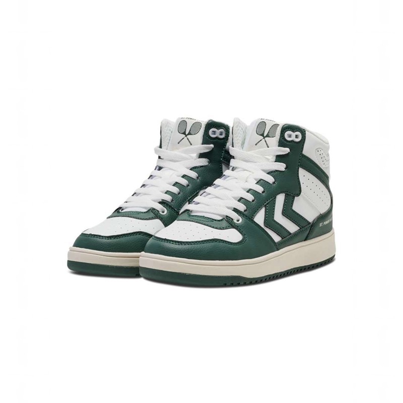 Basket Hummel St. Power Play Mid Rt Femme Blanche | 211453-761