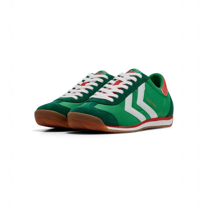 Basket Hummel Stadion Nylon Femme Vert | 797998-588