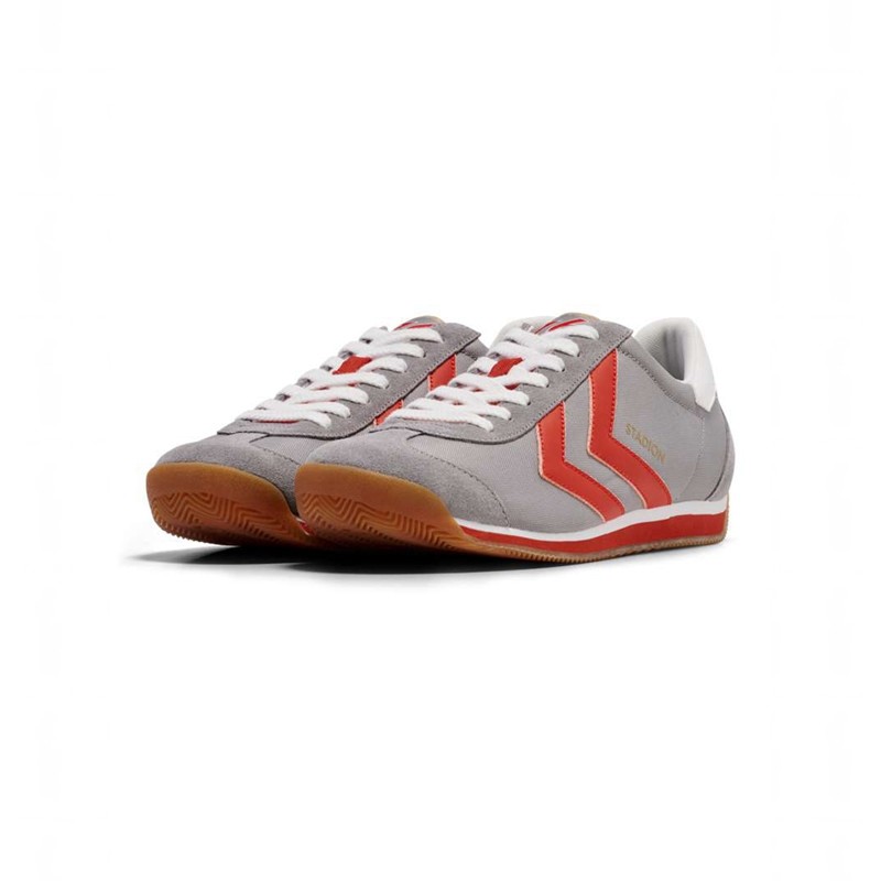 Basket Hummel Stadion Nylon Homme Grise | 001714-494