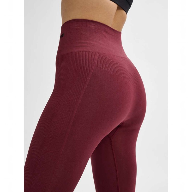 Basket Hummel Tif Seamless High Waist Femme Bordeaux | 933948-793