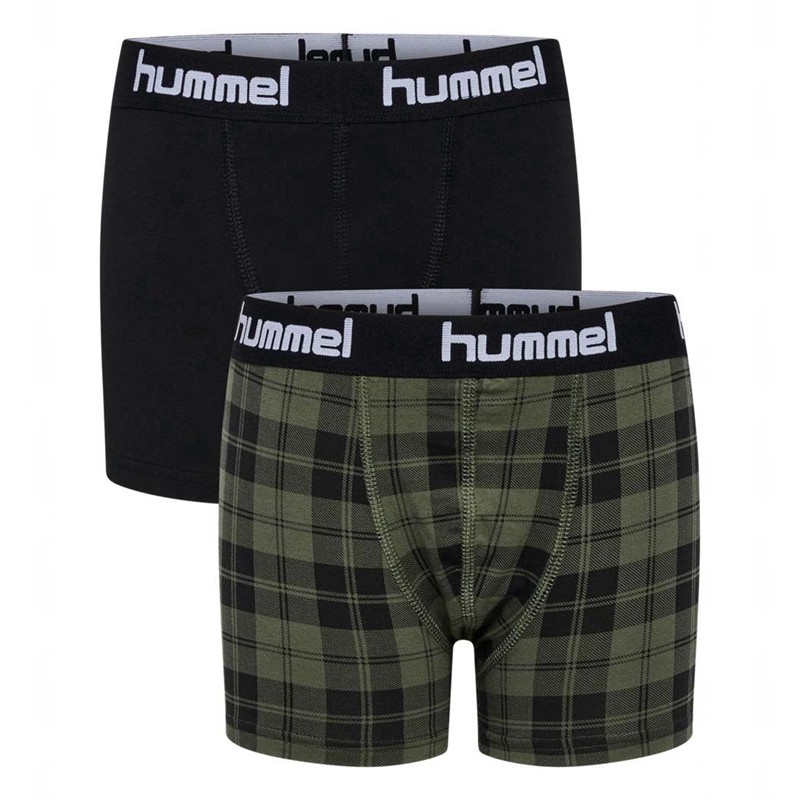 Boxer Hummel Nolan 2-pack Enfant Vert Olive | 109193-780