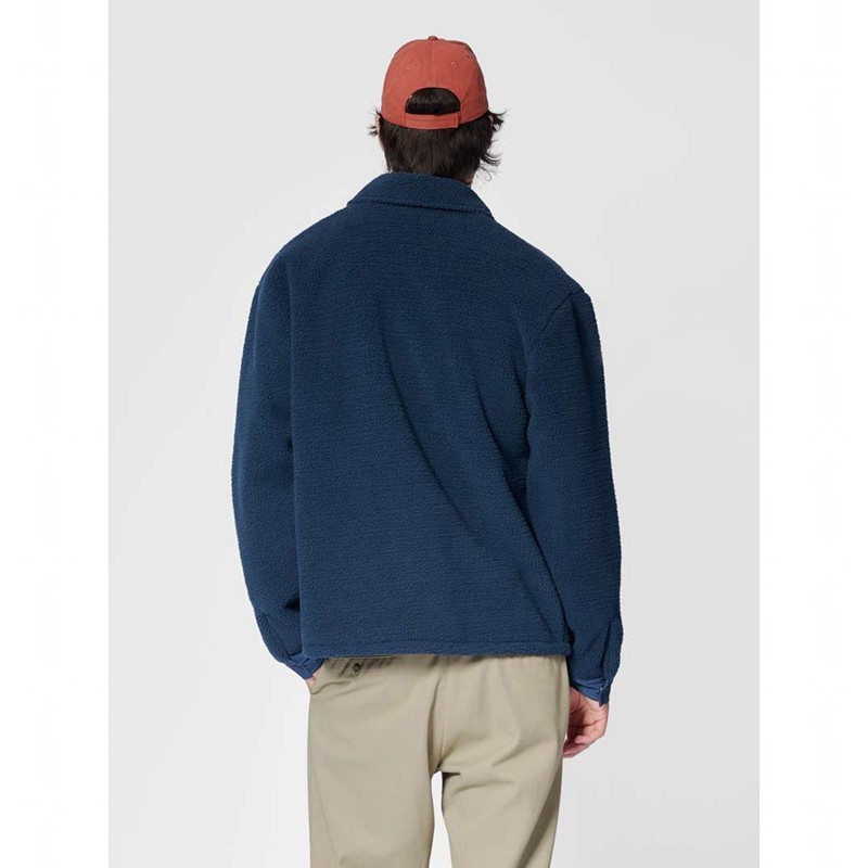 Chapeau Bucket Hummel Fleece Overshirt Sportswear Homme Bleu Marine | 354934-623
