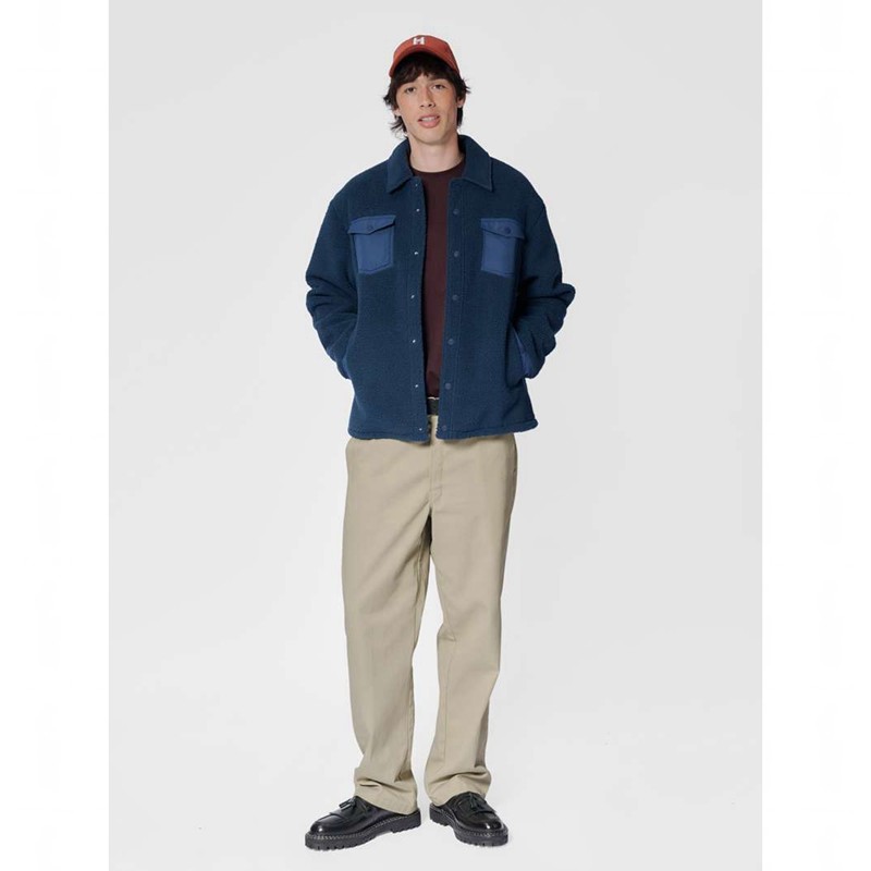 Chapeau Bucket Hummel Fleece Overshirt Sportswear Homme Bleu Marine | 354934-623