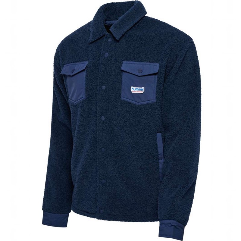 Chapeau Bucket Hummel Fleece Overshirt Sportswear Homme Bleu Marine | 354934-623