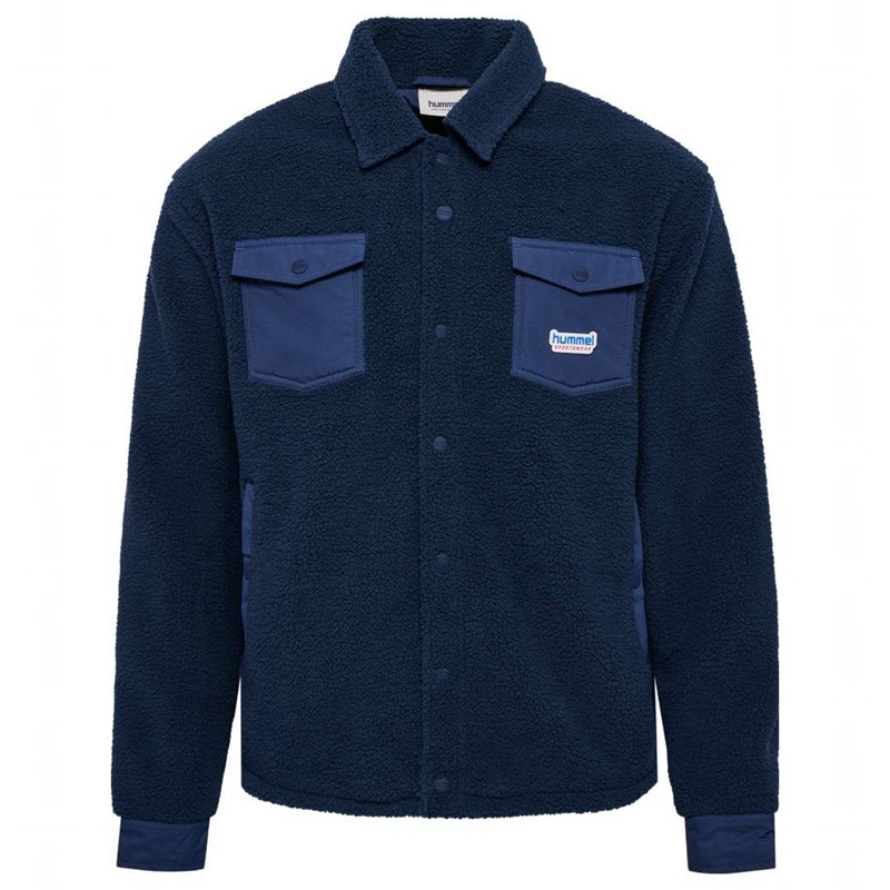 Chapeau Bucket Hummel Fleece Overshirt Sportswear Homme Bleu Marine | 354934-623
