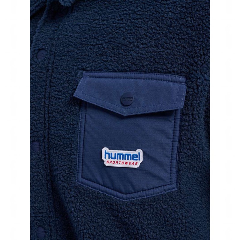 Chapeau Bucket Hummel Fleece Overshirt Sportswear Homme Bleu Marine | 354934-623