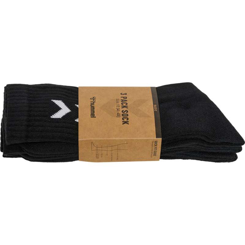 Chaussette Hummel 3-pack Basic Homme Noir | 255876-440