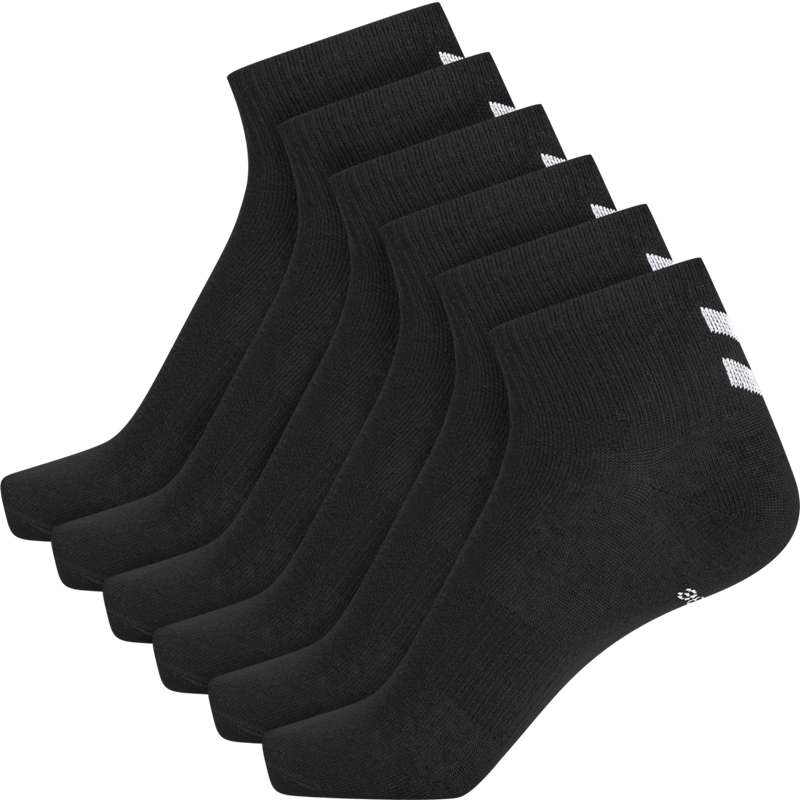 Chaussette Hummel Chevron 6-pack Mid Cut Femme Noir | 831105-727