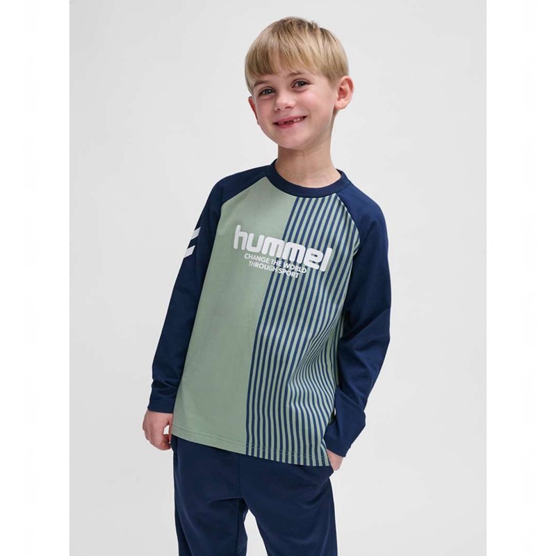 Chaussures De Gym Hummel Mexi L/S Enfant Vert | 152977-119