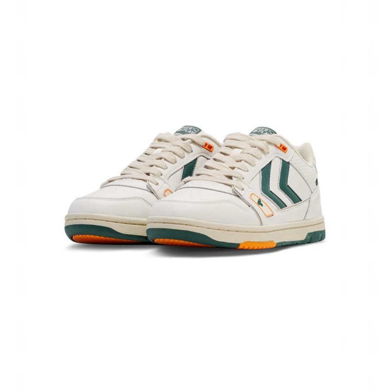 Chaussures De Gym Hummel Power Play Lx-e Femme Blanche | 463769-241