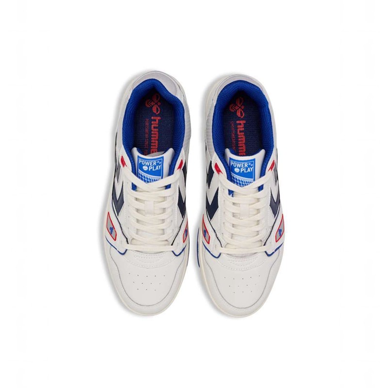 Chaussures De Gym Hummel Power Play Lx-e Homme Blanche | 165120-598