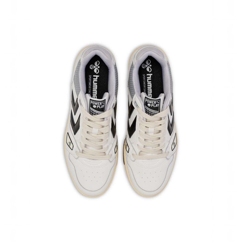 Chaussures De Gym Hummel Power Play Lx-e Homme Blanche | 972701-225