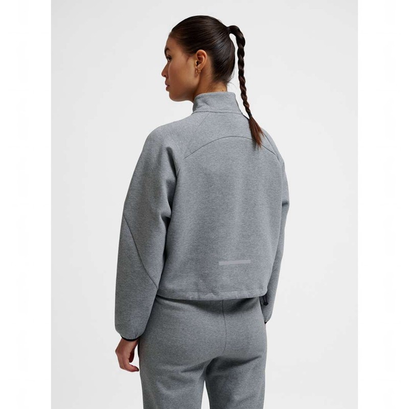 Chaussures De Gym Hummel Tech Fleece Boxy Half Zip Femme Grise | 793070-793