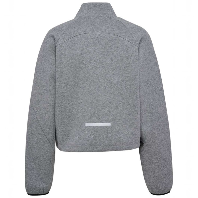 Chaussures De Gym Hummel Tech Fleece Boxy Half Zip Femme Grise | 793070-793