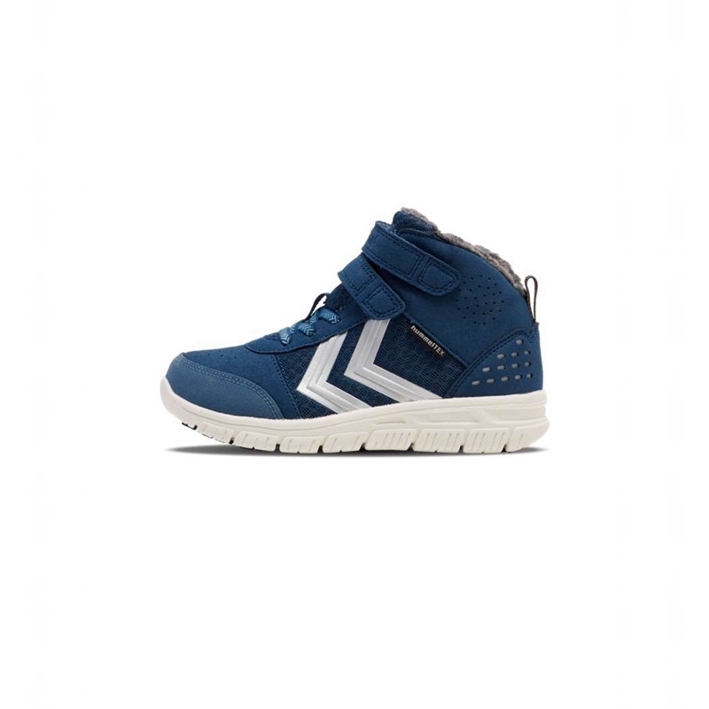 Chaussures D\'hiver Hummel Crosslite Winter Mid Tex Jr Enfant Bleu | 115425-765