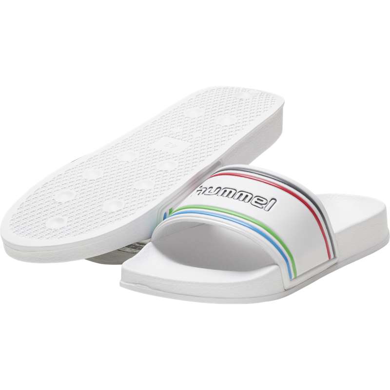 Claquette Hummel Pool Retro Homme Blanche | 749989-631