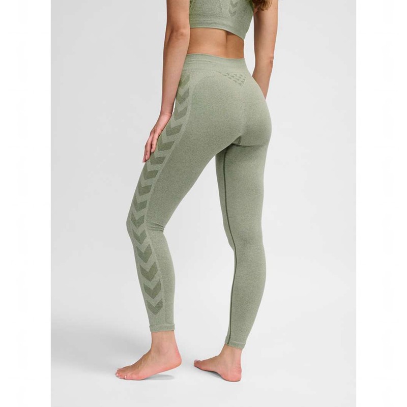 Collant Hummel Ci Seamless Mid Waist Femme Vert | 283845-087