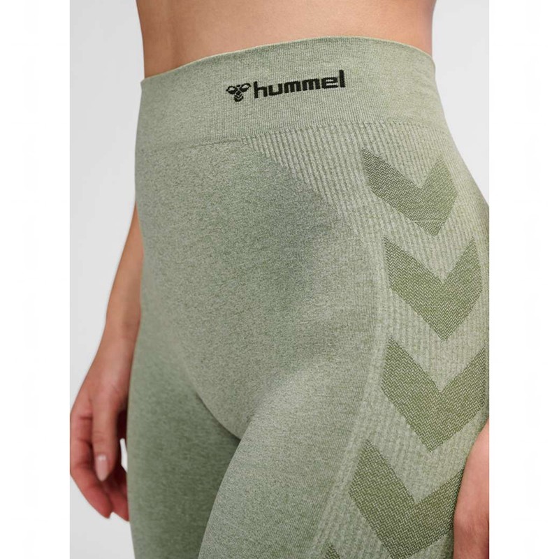 Collant Hummel Ci Seamless Mid Waist Femme Vert | 283845-087
