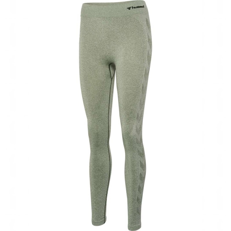 Collant Hummel Ci Seamless Mid Waist Femme Vert | 283845-087