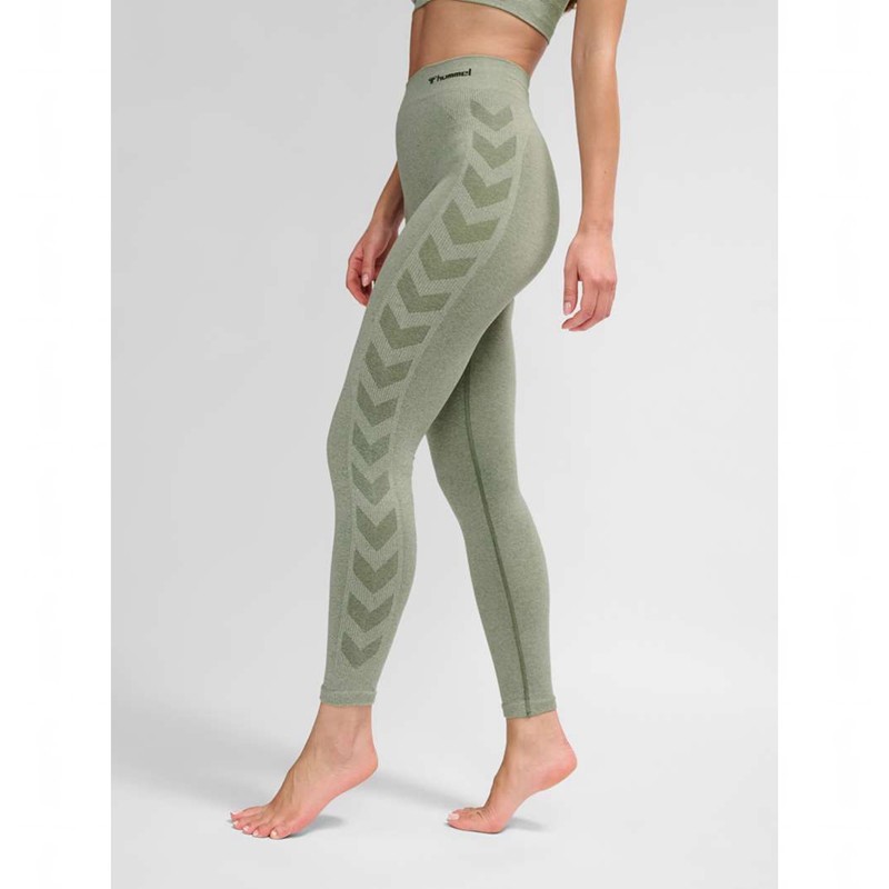 Collant Hummel Ci Seamless Mid Waist Femme Vert | 283845-087