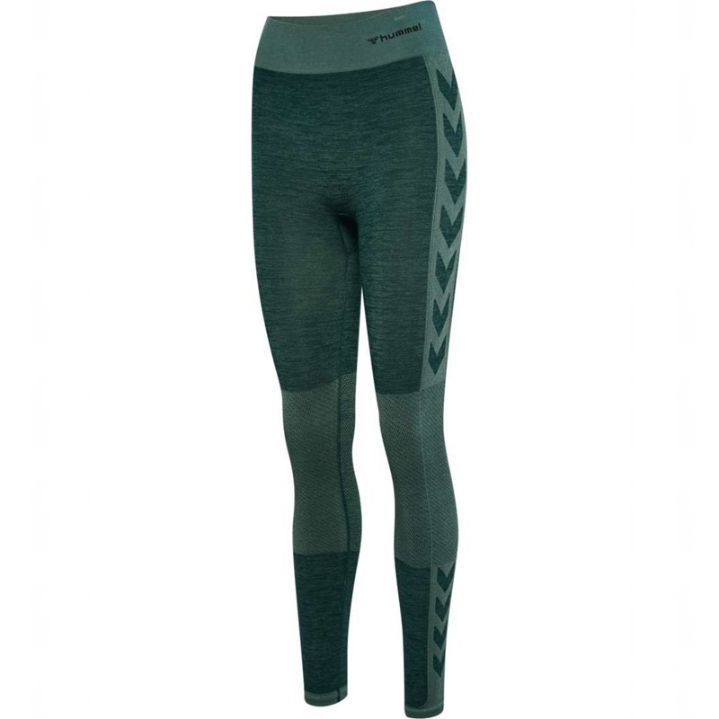 Collant Hummel Clea Seamless Mid Waist Femme Vert | 978668-274