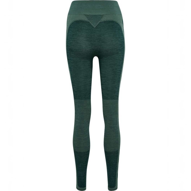 Collant Hummel Clea Seamless Mid Waist Femme Vert | 978668-274