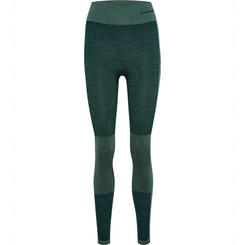 Collant Hummel Clea Seamless Mid Waist Femme Vert | 978668-274