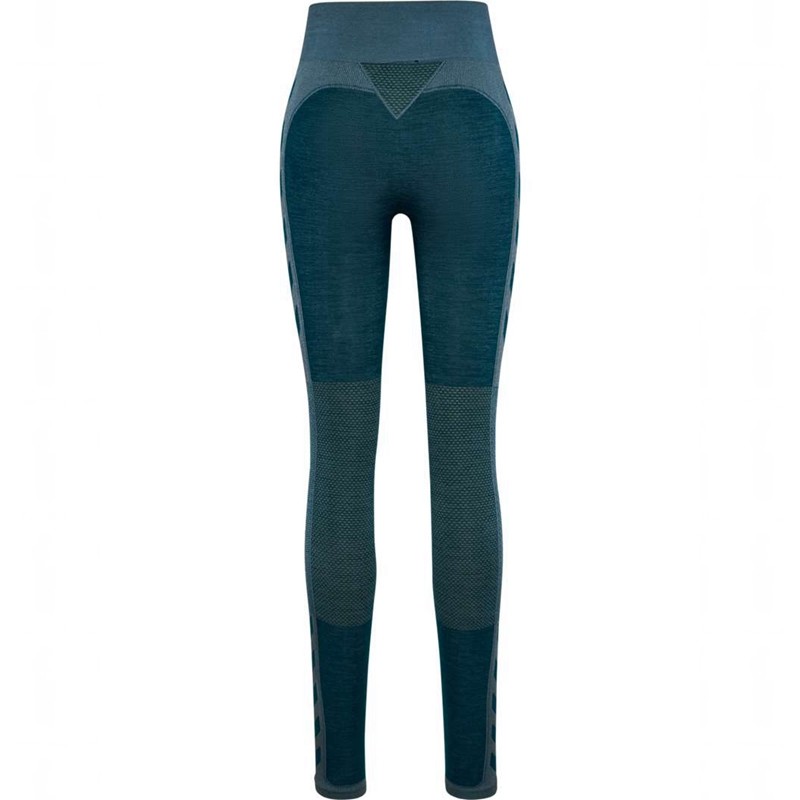 Collant Hummel Clea Seamless Mid Waist Femme Bleu | 932816-457