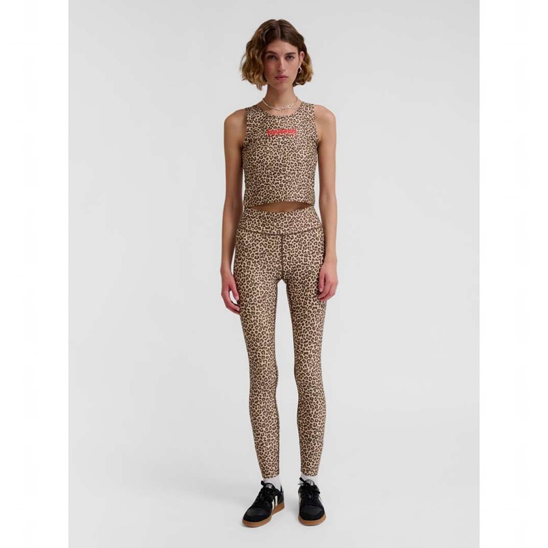 Collant Hummel Fast Mid Waist Femme Leopard | 935430-155