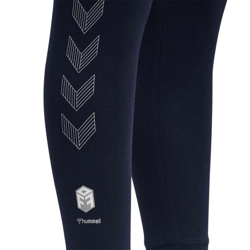 Collant Hummel Move Grid Cotton Femme Bleu Marine | 635066-304