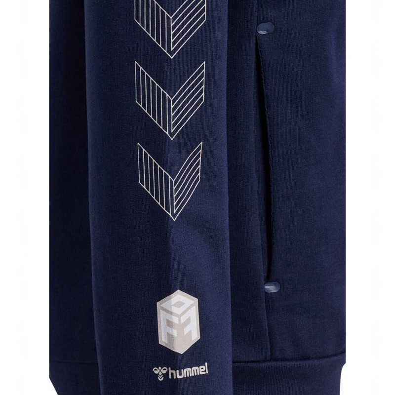 Collant Hummel Move Grid Cotton Zip Enfant Bleu Marine | 983153-427