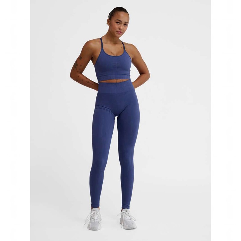 Collant Hummel Mt Define Seaml Scrunch Femme Bleu | 679296-004