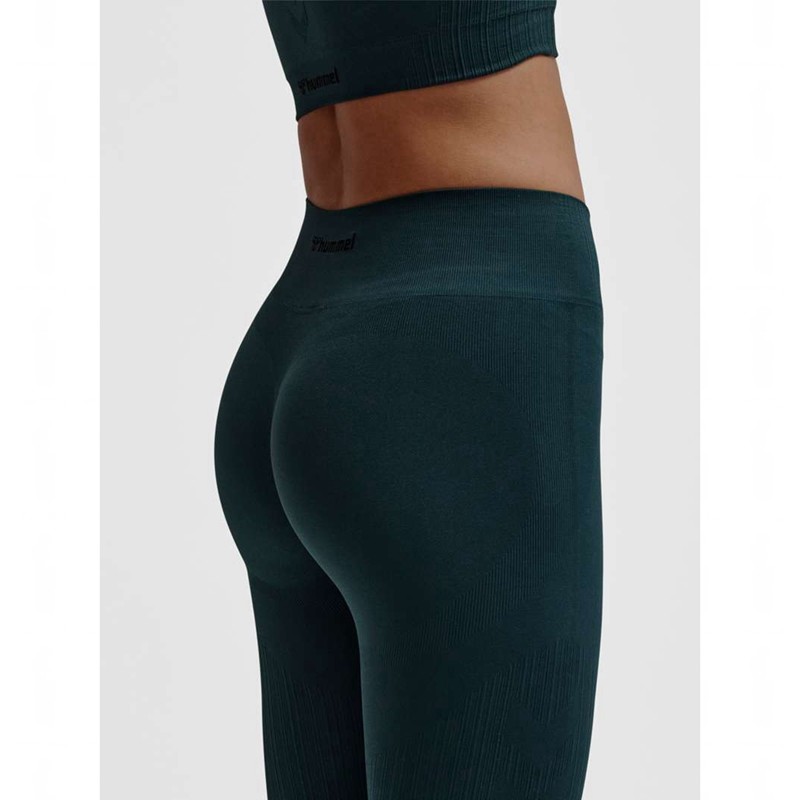 Collant Hummel Mt Define Seaml Scrunch Femme Vert | 177134-545