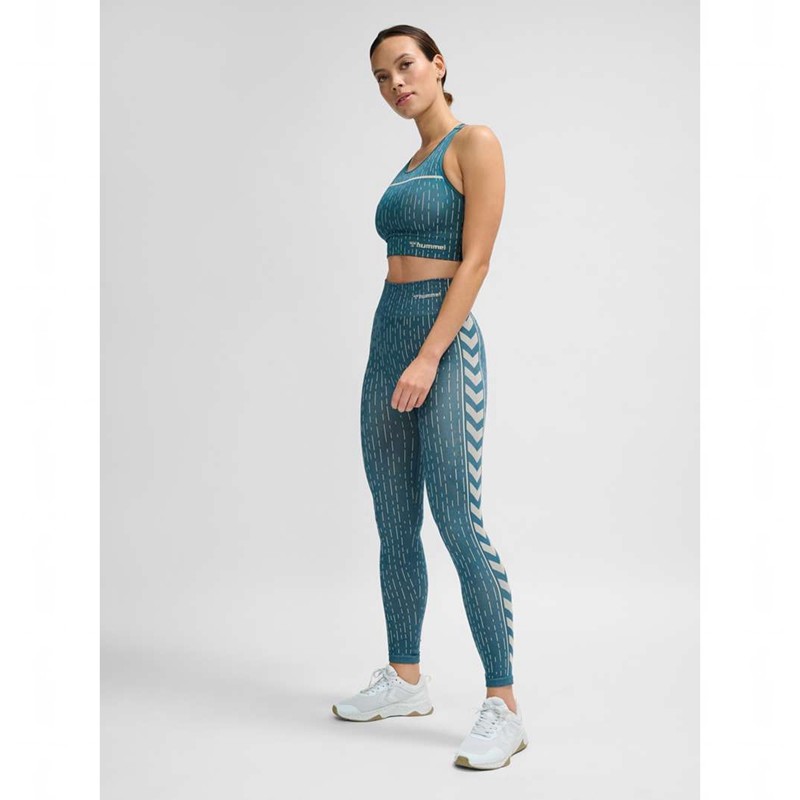 Collant Hummel Mt Drops Seamless Mw Femme Bleu | 227949-230